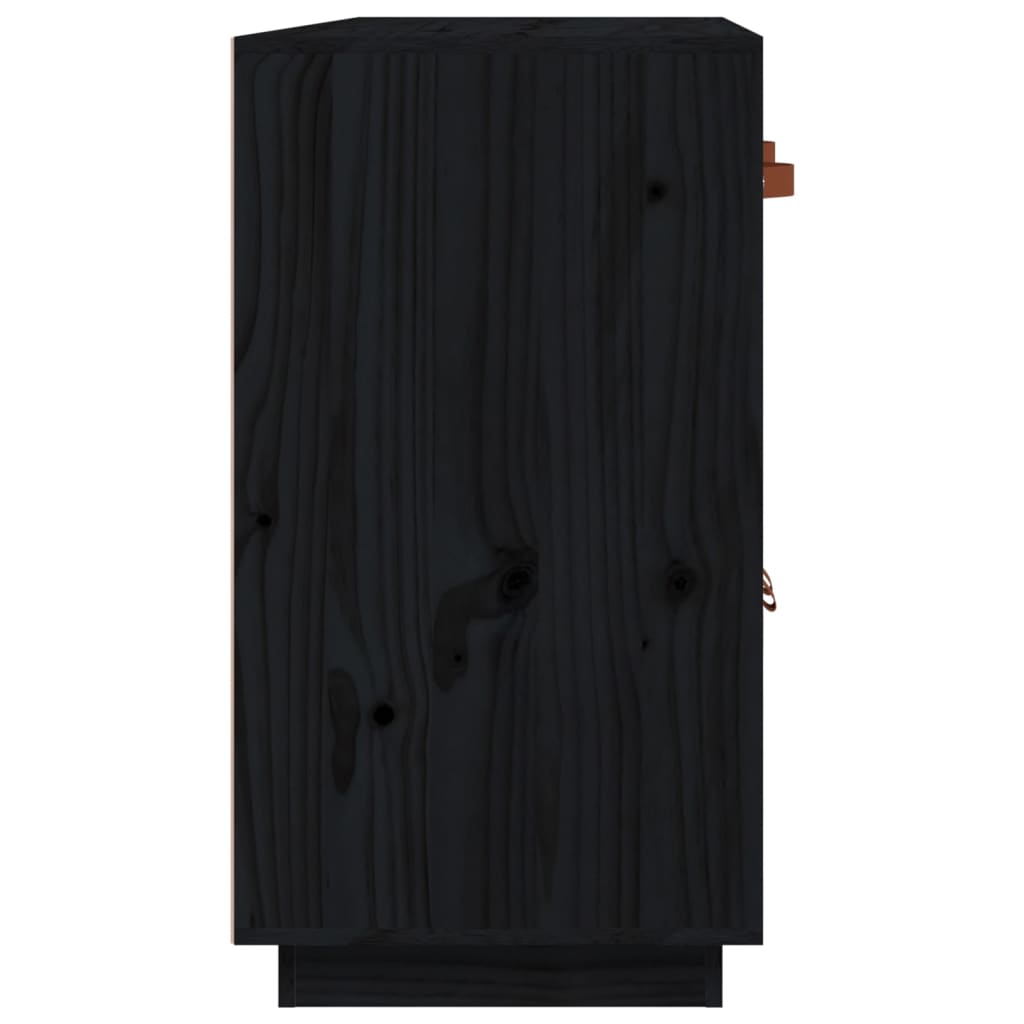 Sideboard Schwarz 98,5x40x75 cm Massivholz Kiefer - Pazzar.ch