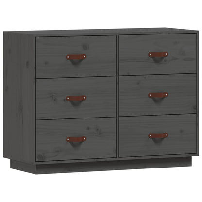 Sideboard Grau 100x40x75 cm Massivholz Kiefer - Pazzar.ch