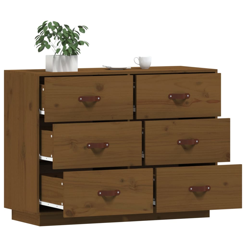Sideboard Honigbraun 100x40x75 cm Massivholz Kiefer - Pazzar.ch