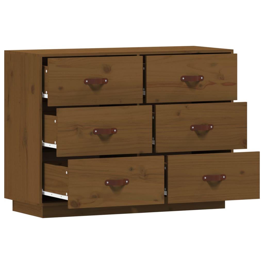 Sideboard Honigbraun 100x40x75 cm Massivholz Kiefer - Pazzar.ch