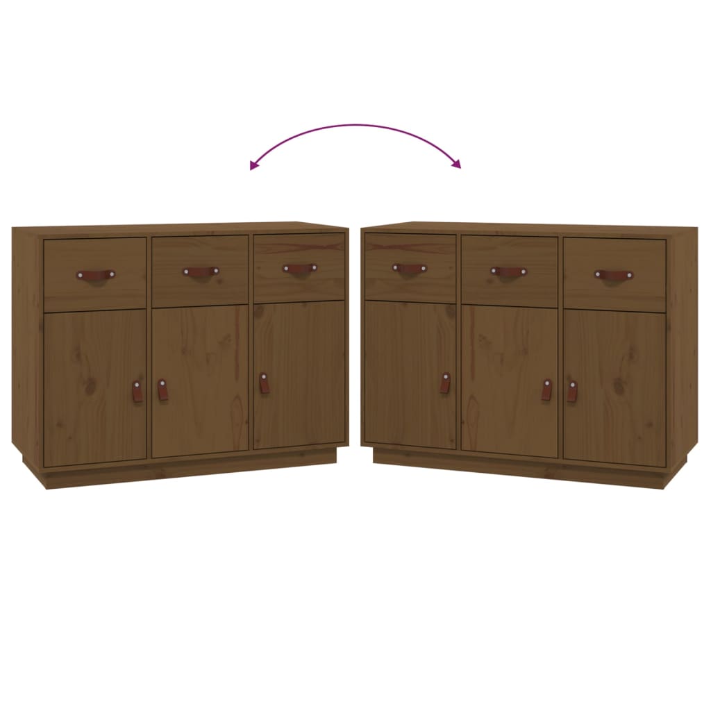 Sideboard Honigbraun 100x40x75 cm Massivholz Kiefer