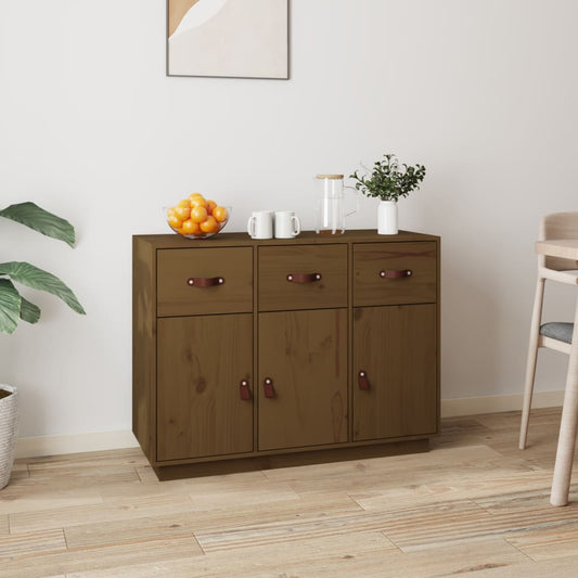 Sideboard Honigbraun 100x40x75 cm Massivholz Kiefer - Pazzar.ch