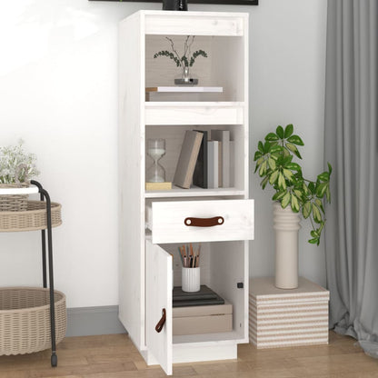 Highboard Weiß 34x40x108,5 cm Massivholz Kiefer - Pazzar.ch