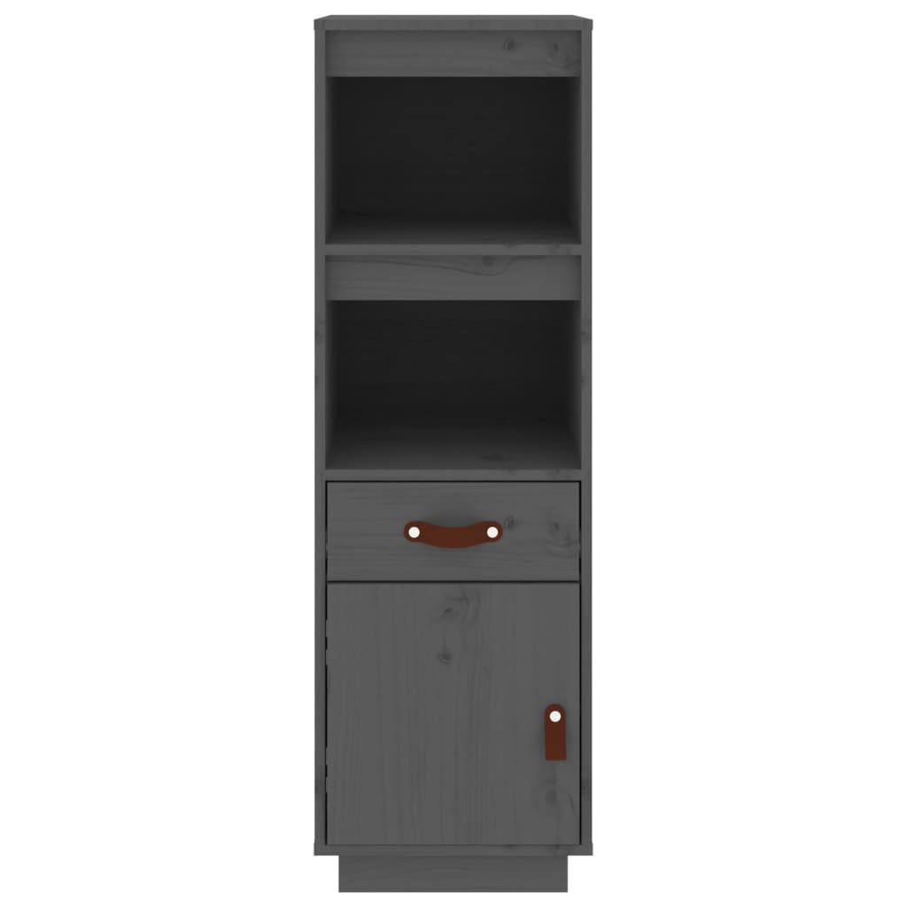 Highboard Grau 34x40x108,5 cm Massivholz Kiefer - Pazzar.ch
