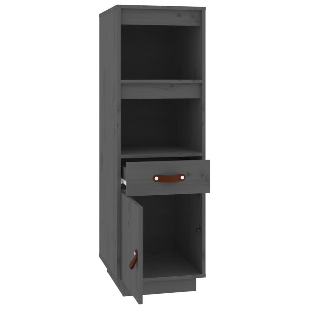 Highboard Grau 34x40x108,5 cm Massivholz Kiefer - Pazzar.ch