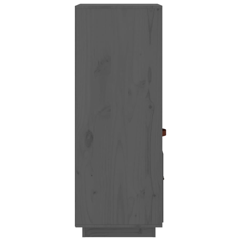 Highboard Grau 34x40x108,5 cm Massivholz Kiefer - Pazzar.ch