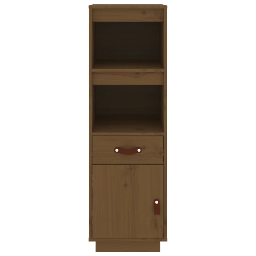 Highboard Honigbraun 34x40x108,5 cm Massivholz Kiefer