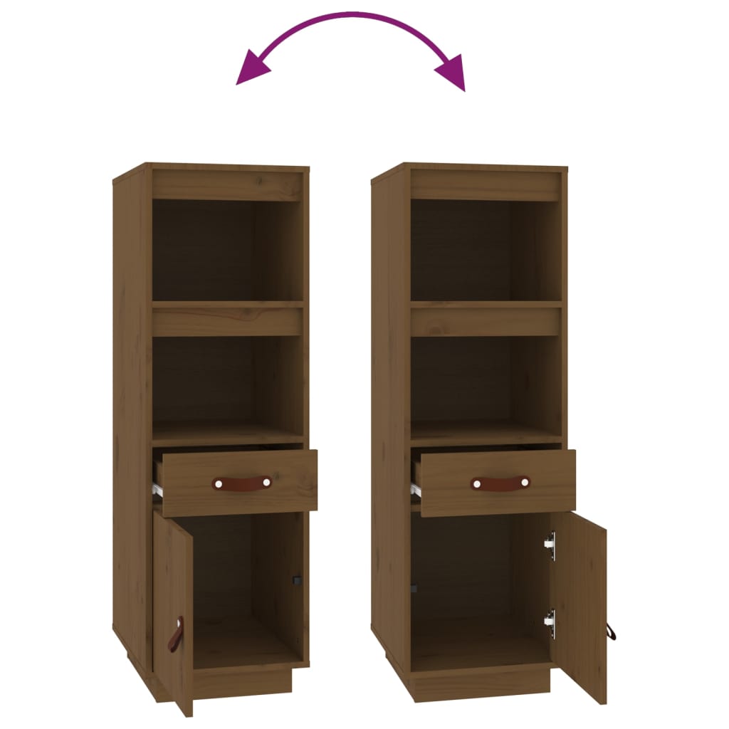 Highboard Honigbraun 34x40x108,5 cm Massivholz Kiefer - Pazzar.ch
