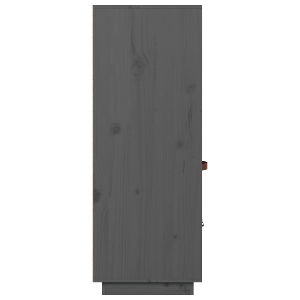 Highboard Grau 67x40x108,5 cm Massivholz Kiefer - Pazzar.ch
