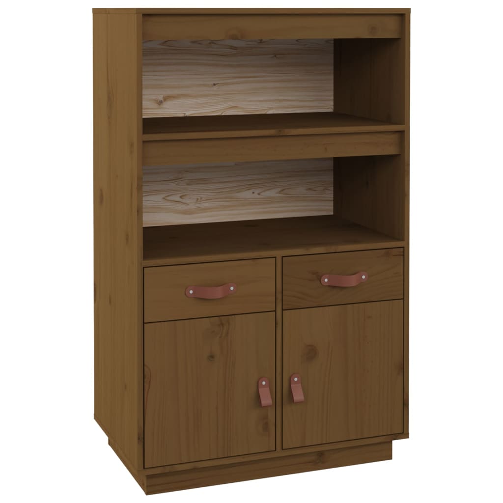 Highboard Honigbraun 67x40x108,5 cm Massivholz Kiefer - Pazzar.ch