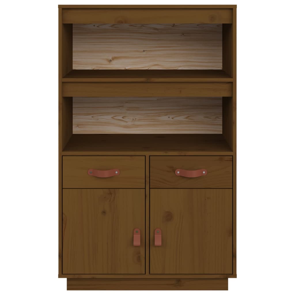 Highboard Honigbraun 67x40x108,5 cm Massivholz Kiefer - Pazzar.ch