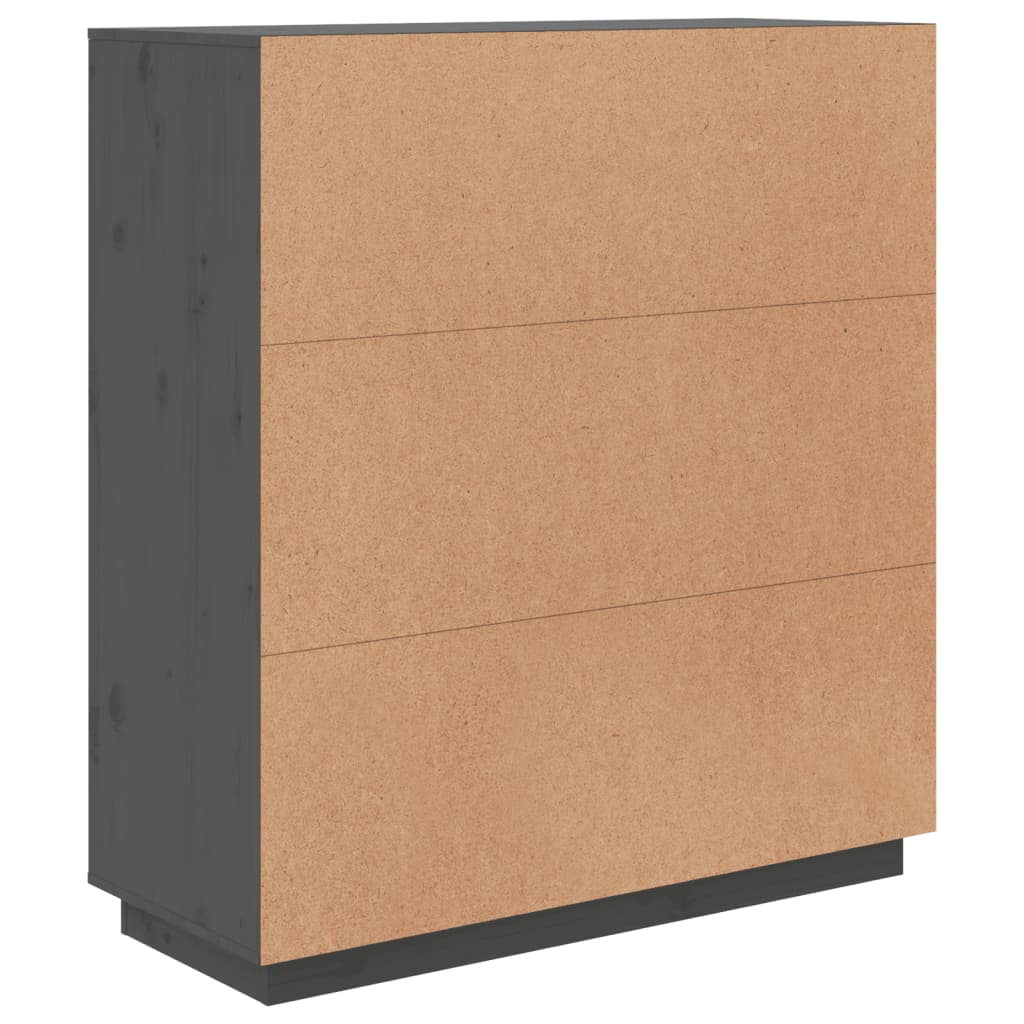 Highboard Grau 100x40x108,5 cm Massivholz Kiefer - Pazzar.ch