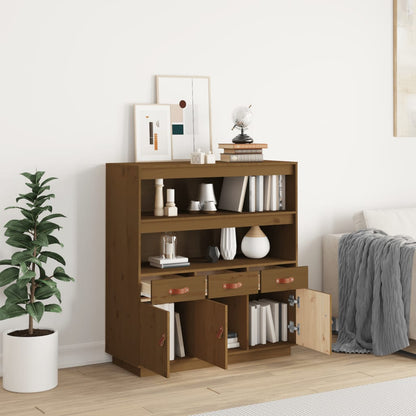 Highboard Honigbraun 100x40x108,5 cm Massivholz Kiefer - Pazzar.ch
