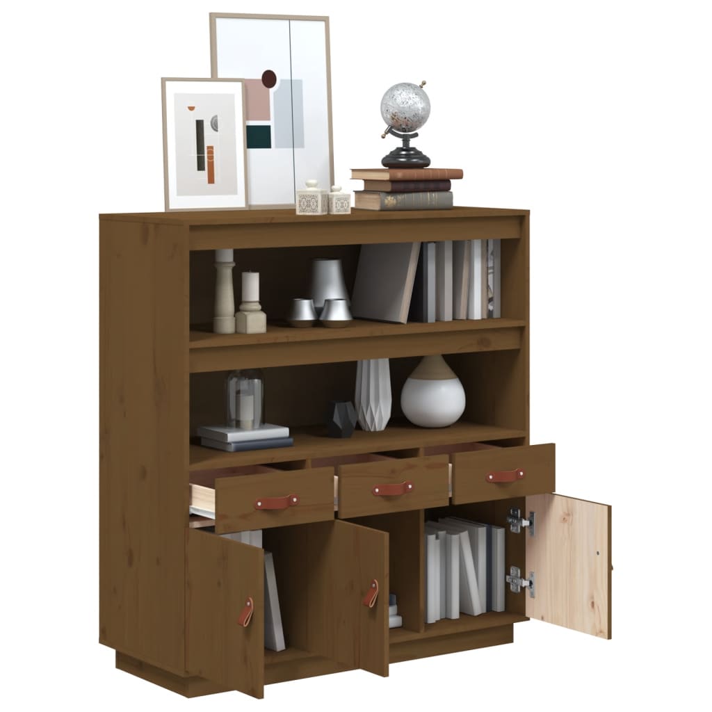 Highboard Honigbraun 100x40x108,5 cm Massivholz Kiefer - Pazzar.ch