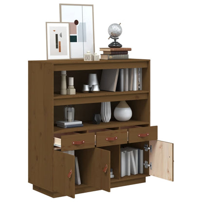 Highboard Honigbraun 100x40x108,5 cm Massivholz Kiefer - Pazzar.ch