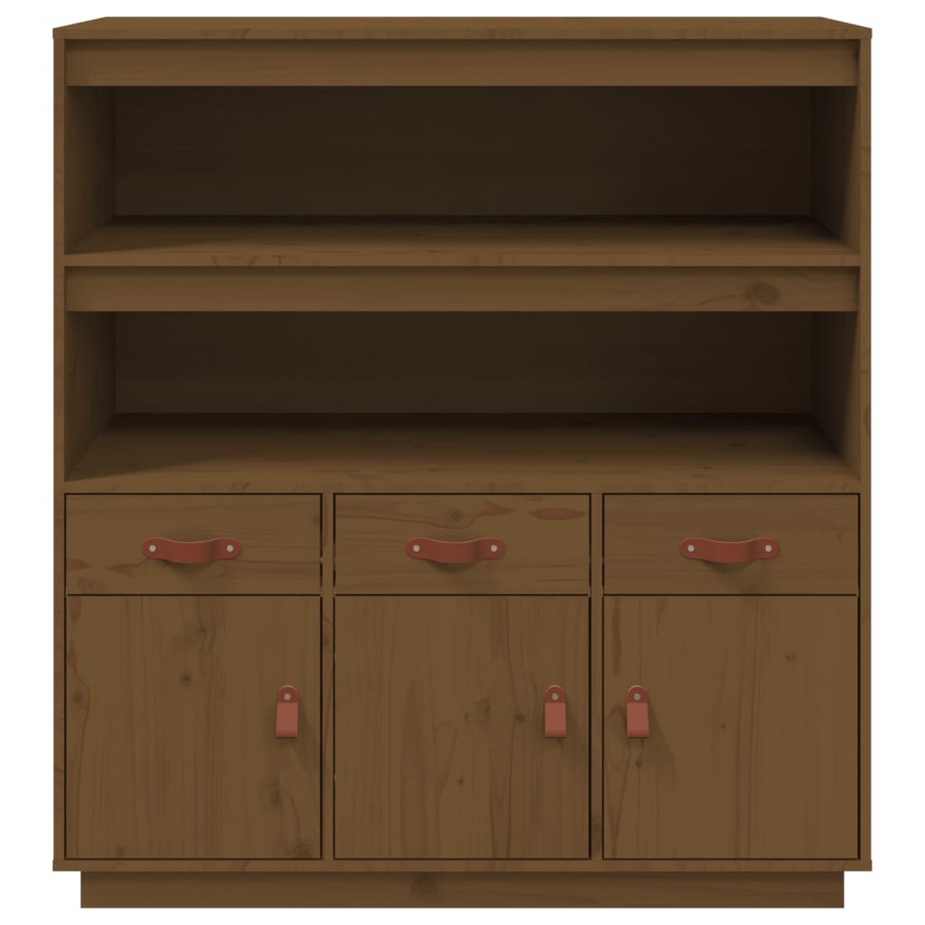 Highboard Honigbraun 100x40x108,5 cm Massivholz Kiefer - Pazzar.ch