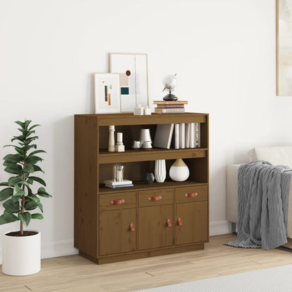 Highboard Honigbraun 100x40x108,5 cm Massivholz Kiefer - Pazzar.ch