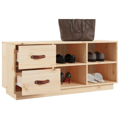 Schuhbank 100x34x45 cm Massivholz Kiefer - Pazzar.ch