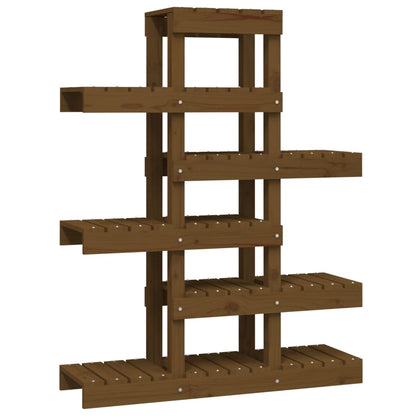 Pflanzenständer Honigbraun 85x25x109,5 cm Massivholz Kiefer - Pazzar.ch