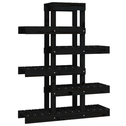 Pflanzenständer Schwarz 85x25x109,5 cm Massivholz Kiefer - Pazzar.ch