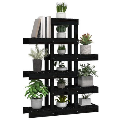 Pflanzenständer Schwarz 85x25x109,5 cm Massivholz Kiefer - Pazzar.ch