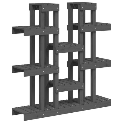 Pflanzenständer Grau 104,5x25x109,5 cm Massivholz Kiefer - Pazzar.ch