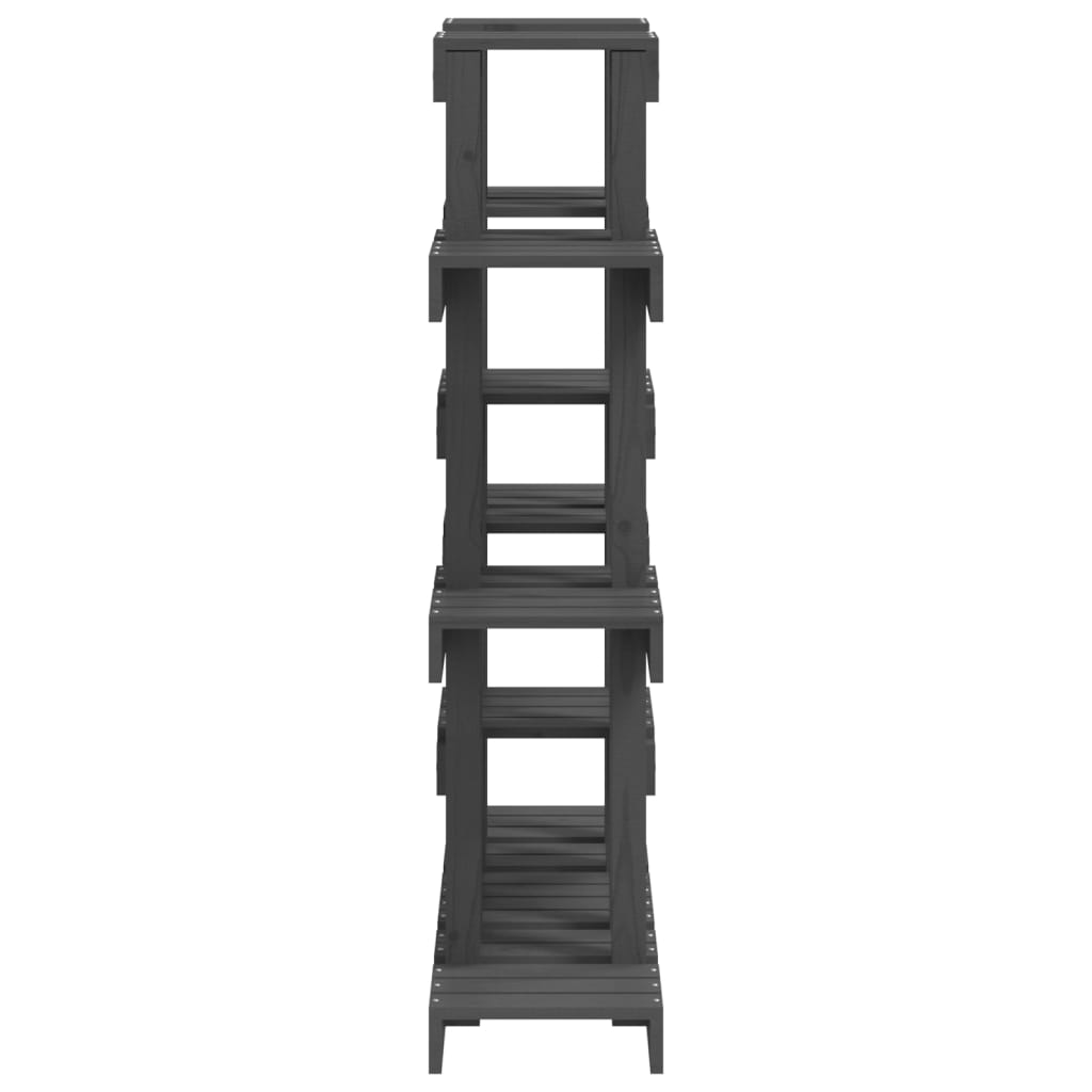 Pflanzenständer Grau 104,5x25x109,5 cm Massivholz Kiefer - Pazzar.ch