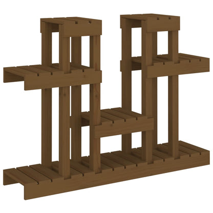 Pflanzenständer Honigbraun 104,5x25x77,5 cm Massivholz Kiefer - Pazzar.ch
