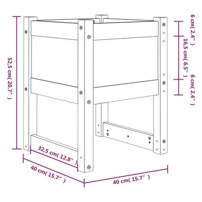 Pflanzkübel 2 Stk. Weiß 40x40x52,5 cm Massivholz Kiefer - Pazzar.ch