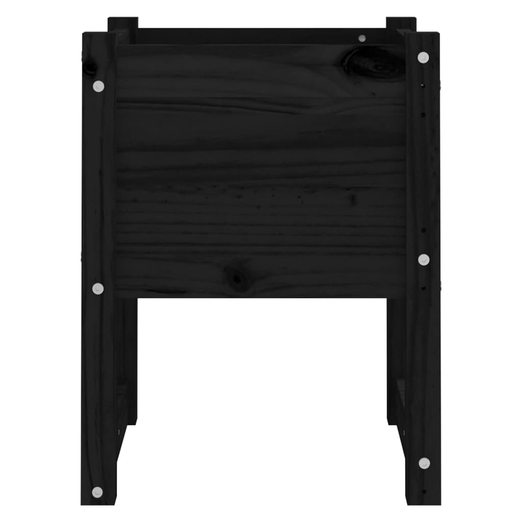 Pflanzkübel Schwarz 40x40x52,5 cm Massivholz Kiefer - Pazzar.ch