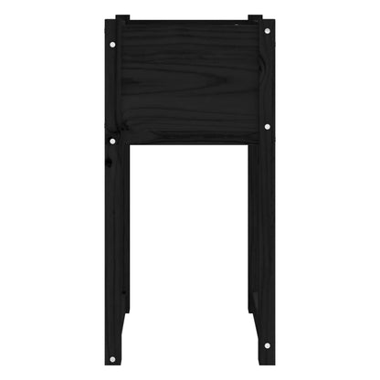 Pflanzkübel 2 Stk. Schwarz 40x40x81 cm Massivholz Kiefer - Pazzar.ch