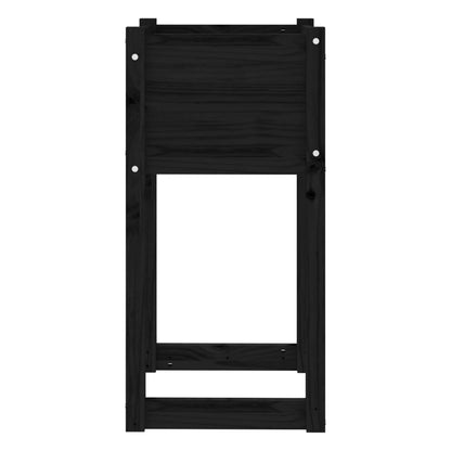 Pflanzkübel 2 Stk. Schwarz 40x40x81 cm Massivholz Kiefer - Pazzar.ch