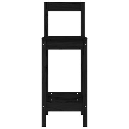Barstühle 2 Stk. Schwarz 40x41,5x112 cm Massivholz Kiefer - Pazzar.ch