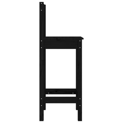 Barstühle 2 Stk. Schwarz 40x41,5x112 cm Massivholz Kiefer - Pazzar.ch