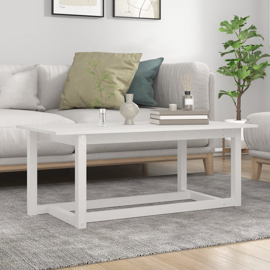 Couchtisch Weiß 110x55x45 cm Massivholz Kiefer - Pazzar.ch