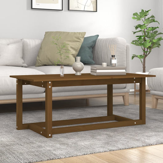 Couchtisch Honigbraun 110x55x45 cm Massivholz Kiefer - Pazzar.ch