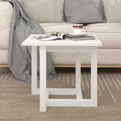 Couchtisch Weiß 50x50x45 cm Massivholz Kiefer - Pazzar.ch