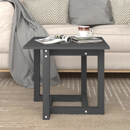 Couchtisch Grau 50x50x45 cm Massivholz Kiefer - Pazzar.ch