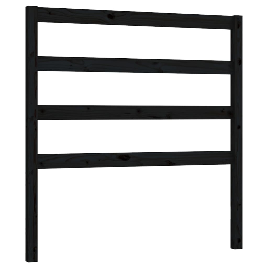 Kopfteil Schwarz 95x4x100 cm Massivholz Kiefer - Pazzar.ch