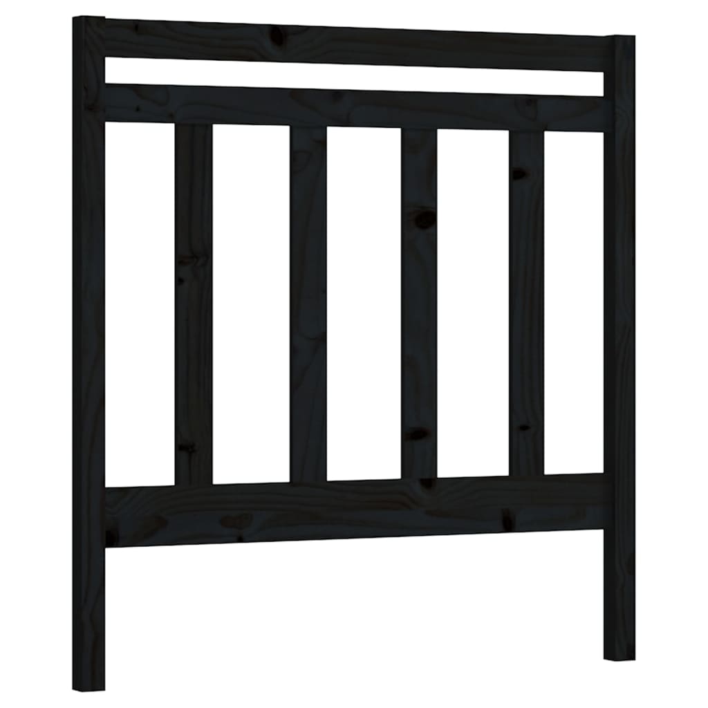 Kopfteil Schwarz 95x4x100 cm Massivholz Kiefer - Pazzar.ch