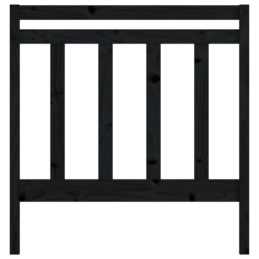 Kopfteil Schwarz 95x4x100 cm Massivholz Kiefer - Pazzar.ch