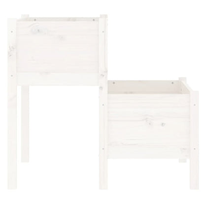 Pflanzkübel Weiß 84,5x84x75 cm Massivholz Kiefer - Pazzar.ch