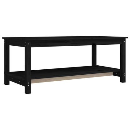Couchtisch Schwarz 110x55x45 cm Massivholz Kiefer - Pazzar.ch