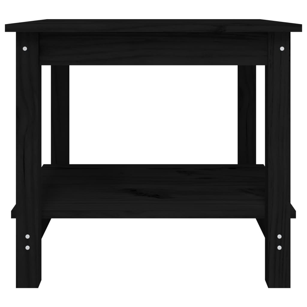 Couchtisch Schwarz 50x50x45 cm Massivholz Kiefer - Pazzar.ch