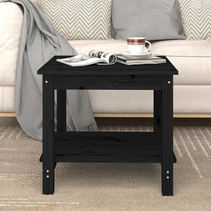 Couchtisch Schwarz 50x50x45 cm Massivholz Kiefer - Pazzar.ch