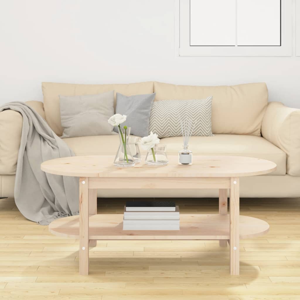 Couchtisch 110x55x45 cm Massivholz Kiefer - Pazzar.ch