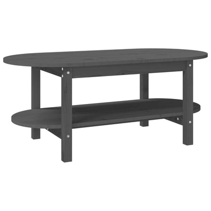 Couchtisch Grau 110x55x45 cm Massivholz Kiefer - Pazzar.ch