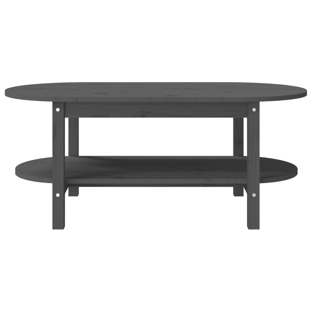 Couchtisch Grau 110x55x45 cm Massivholz Kiefer - Pazzar.ch