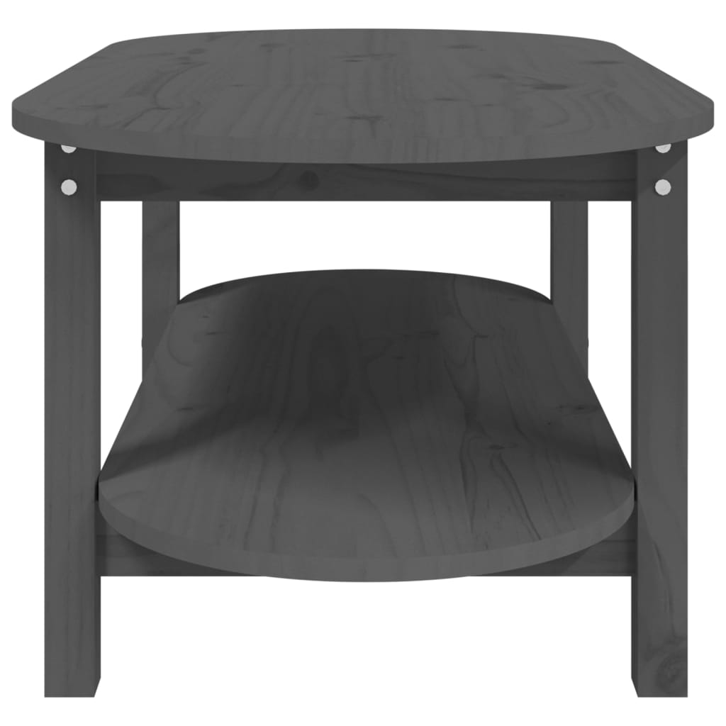 Couchtisch Grau 110x55x45 cm Massivholz Kiefer - Pazzar.ch
