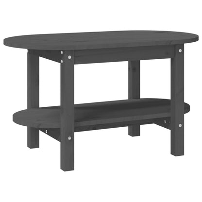 Couchtisch Grau 80x45x45 cm Massivholz Kiefer - Pazzar.ch